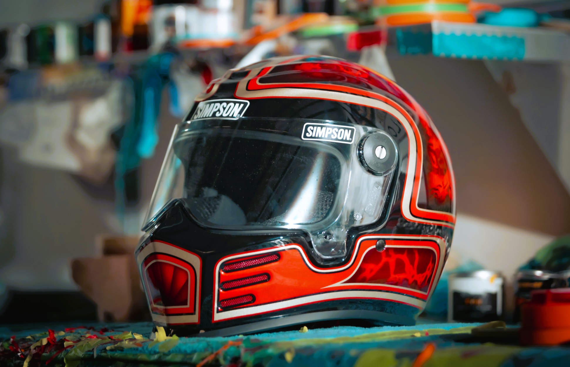 Simpson motorcycle helmet representing existing Twiceme integration