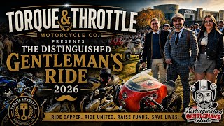 Distinguished Gentleman’s Ride 2026 Johannesburg with riders and a custom motorcycle