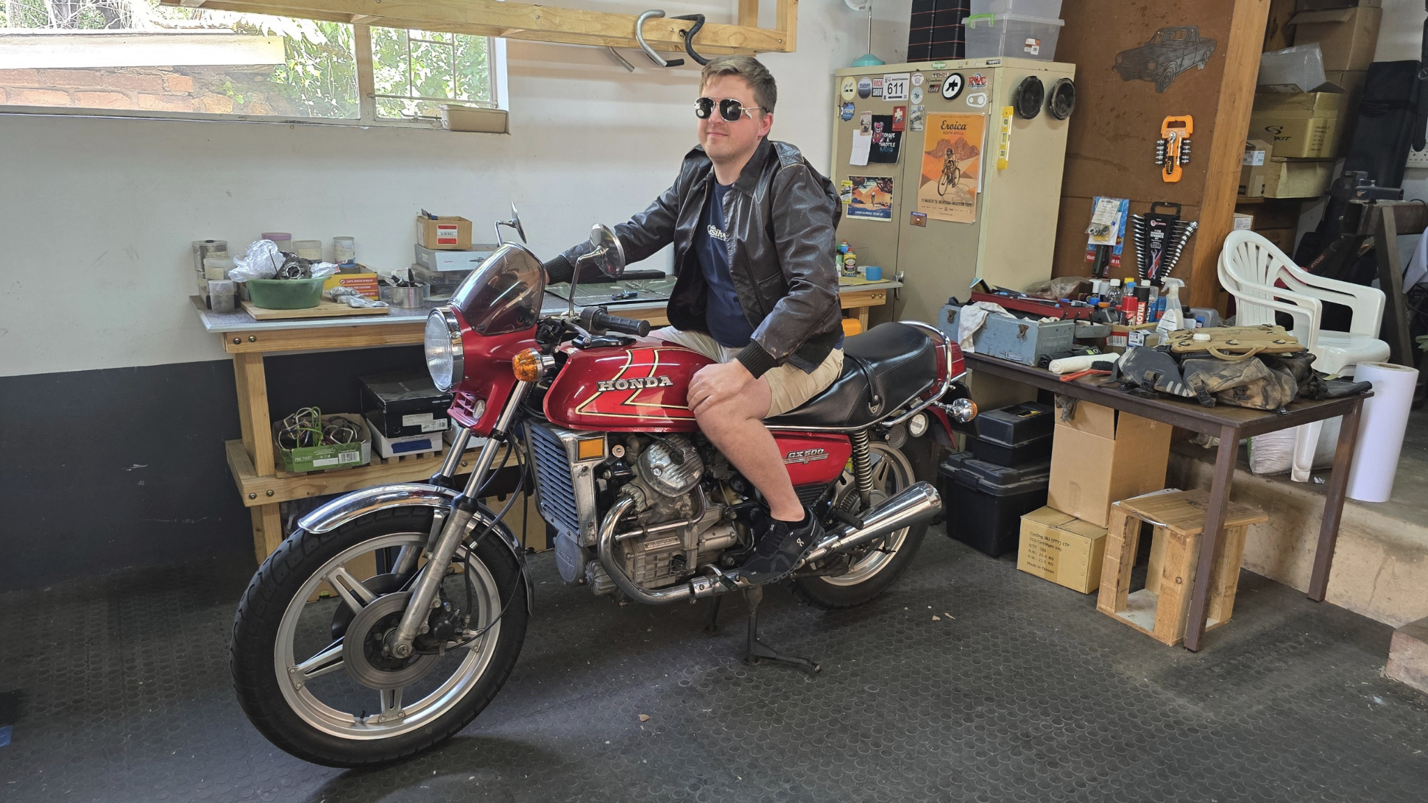 1980 Honda CX500 in original red trim