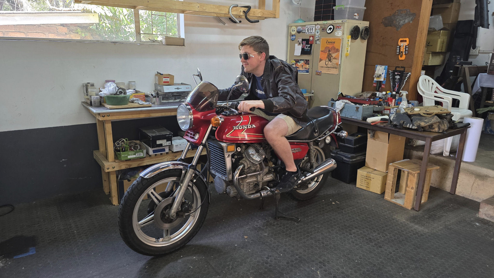 Ben Viljoen and the preserved 1980 Honda CX500