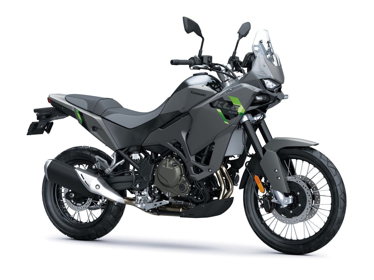 2027 Kawasaki KLE650 in Metallic Matte Graphensteel Gray.