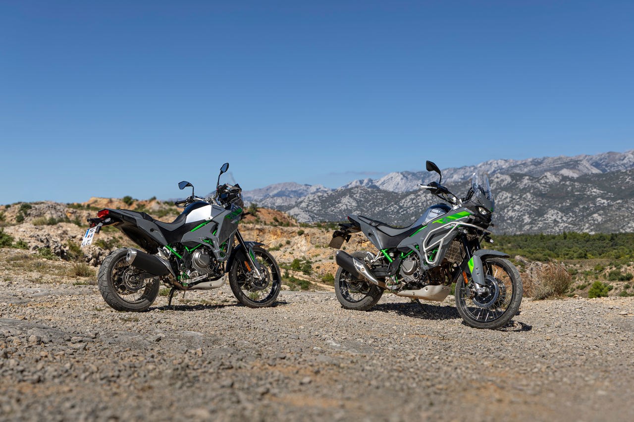 The new KLE650 range combines rally-inspired design with touring comfort.